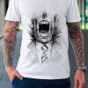 White original drawing T-shirt FD01