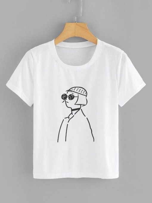Wmn Figure Print Tee T-shirt FD01