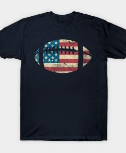 American Football Patriotic Flag T-Shirt EL01