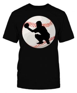 Baseball Catcher Silhouette T-Shirt SR01