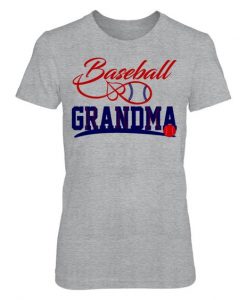 Baseball Grandma Print T Shirt SR01