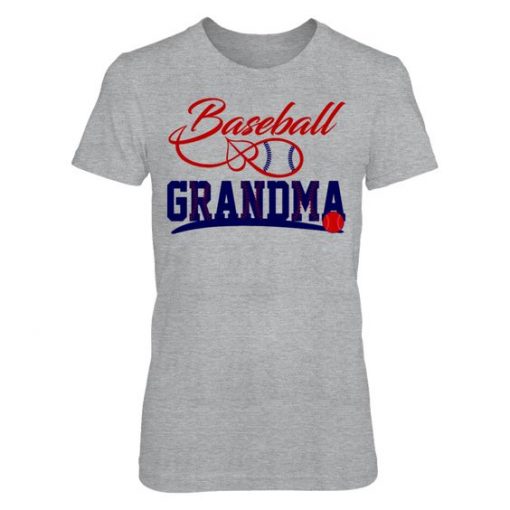 Baseball Grandma Print T Shirt SR01
