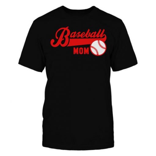 Baseball Mom Print T Shirt SR01