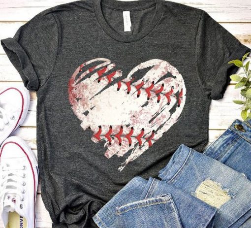 Baseball heart T Shirt SR01