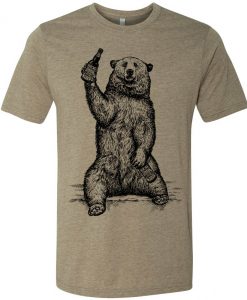 Bear Drinking Beer T Shirt SR01
