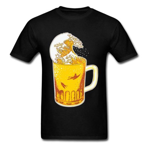 Beer Print T Shirt SR01