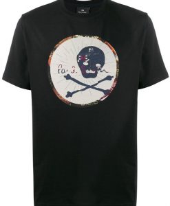 Black organic skull T-shirt ER01