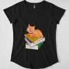 Bucher Liebende Katze T-Shirt EL01