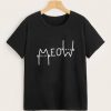 Cat Print Tee T-Shirt EM31