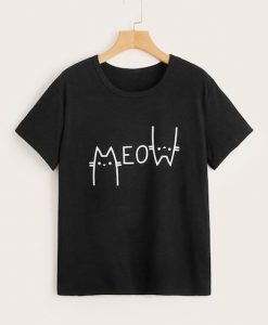 Cat Print Tee T-Shirt EM31