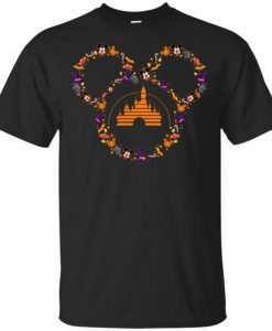 Disney Castle Mickey Head Halloween T-Shirt EL