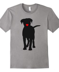 Dog heart lips kiss T shirt ER01