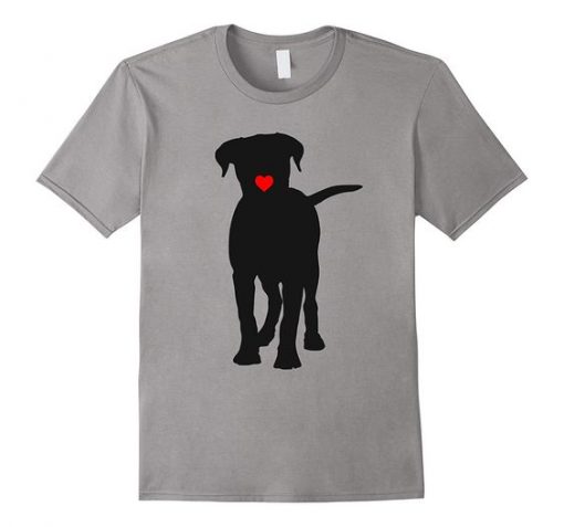 Dog heart lips kiss T shirt ER01