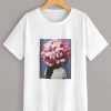 Floral And Figure Print Tee T-Shirt VL01