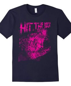 Hit The Deck Pink Skater Skateboarding T Shirt FD01