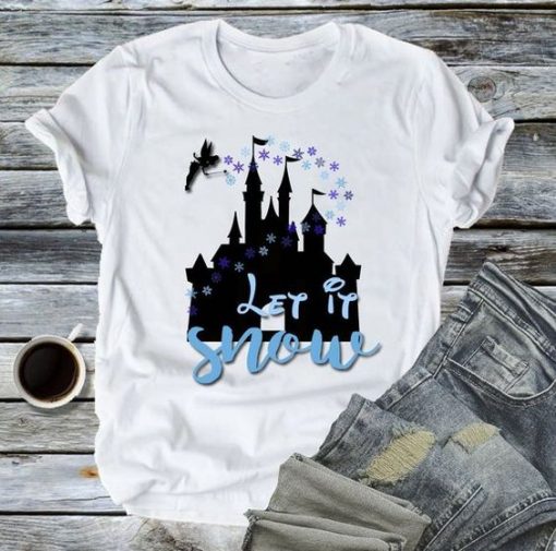 Let It Snow Disney Castle TShirt EL