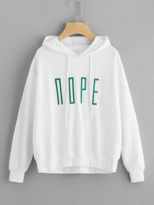 Letter Embroidered Hoodie AZ30