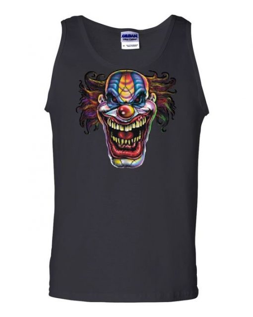 Mad Joker Evil Clown Face Tank Top AZ01