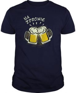 Navy I Love Beer T Shirt SR01