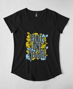 Peace Love Veggies T-Shirt EL01