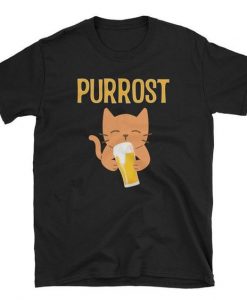 Purrost cat drinking Beer T Shirt SR01