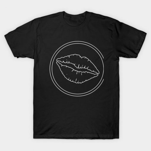 Sexy Kiss Lips Black T-shirt ER01