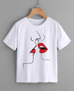 SheIn offers Kiss Lip T-SHIRT ER01