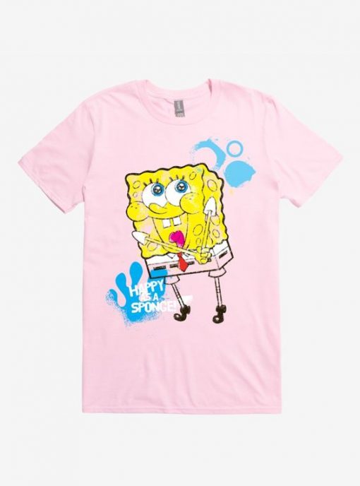 SpongeBob Happy as a Sponge T-Shirt ER01