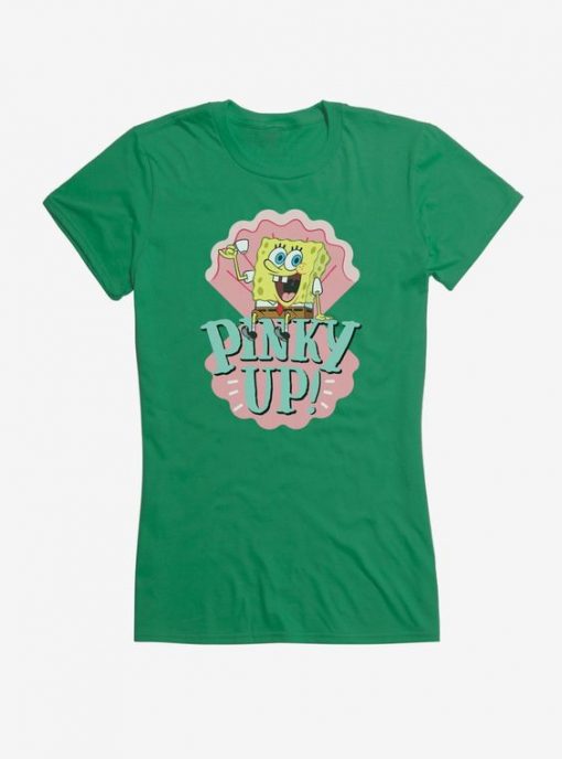 Spongebob Squarepants Pinky Up Girls T-Shirt DV01