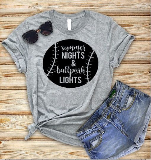 Summer Night Baseball T Shirt SR01