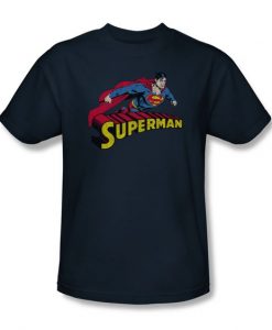 Superman flying over T-shirt EL26