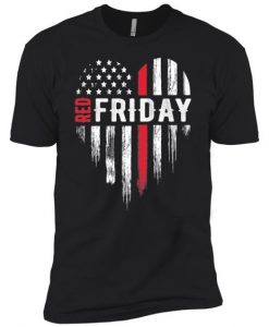 Thin Red Friday USA Line Design T-Shirt DV29