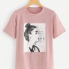 Women Figure Print Tee T-Shirt VL01