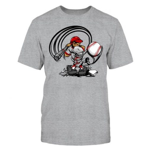 cartoon baseball player T-Shirt  SR01