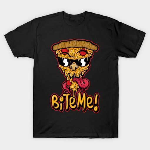 Bite Me Pizza T Shirt N27SR