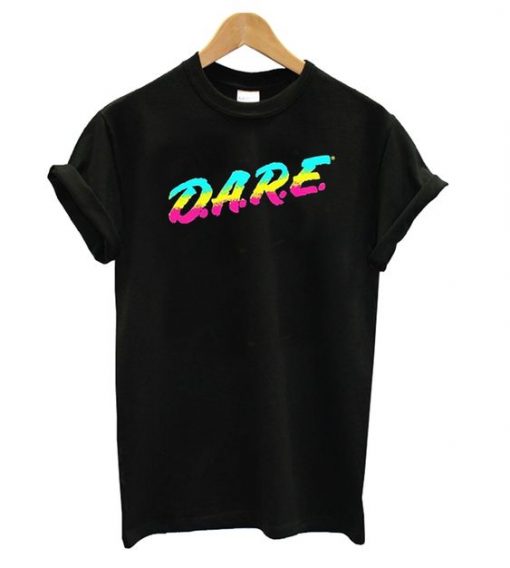 Black Neon Dare T shirt SR7N