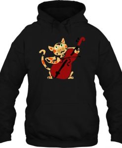 Cat Playing Cello Hoodie FD30N