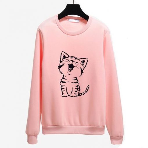 Cute Happy Cat Sweatshirt FD30N