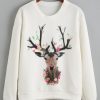Deer Print Sweatshirt FD21N