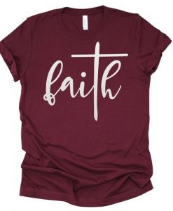 Faith with Cross T Shirt N23SR