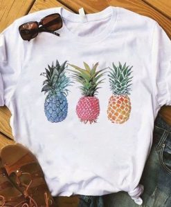 Fashion Pineapple fruits T-shirt N9FD