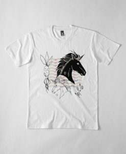 Horses collage watercolor T-shirt FD4N