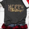 Merry Christmas Plaid Leopard Tshirt FD30N