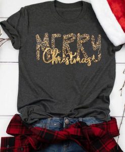 Merry Christmas Plaid Leopard Tshirt FD30N