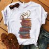 Owl And Books T Shirt N14SR