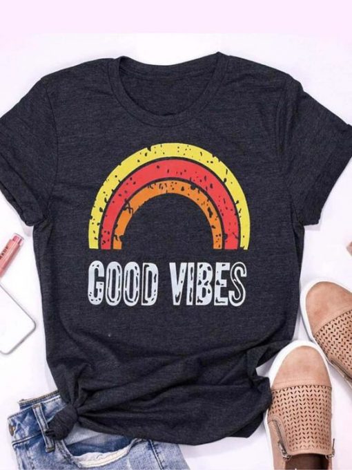 Rainbow Good Vibes T Shirt N23SR