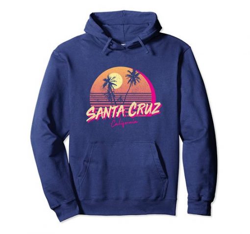 Retro Santa Beach Sunset Hoodie N27FD