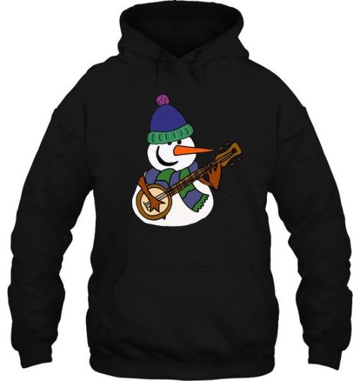 Snowman Playing Banjo Hoodie FD30N