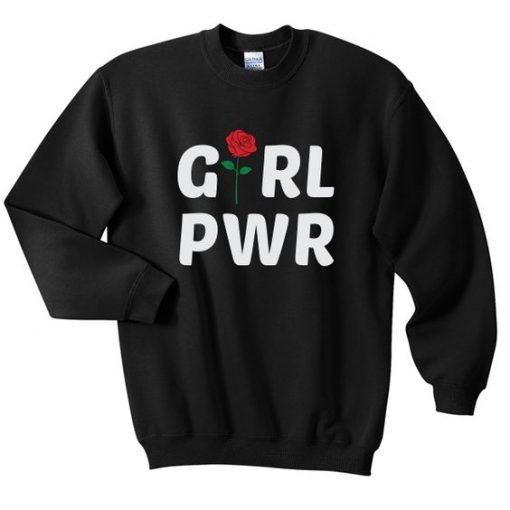 girl power rose sweatshirt FD30N