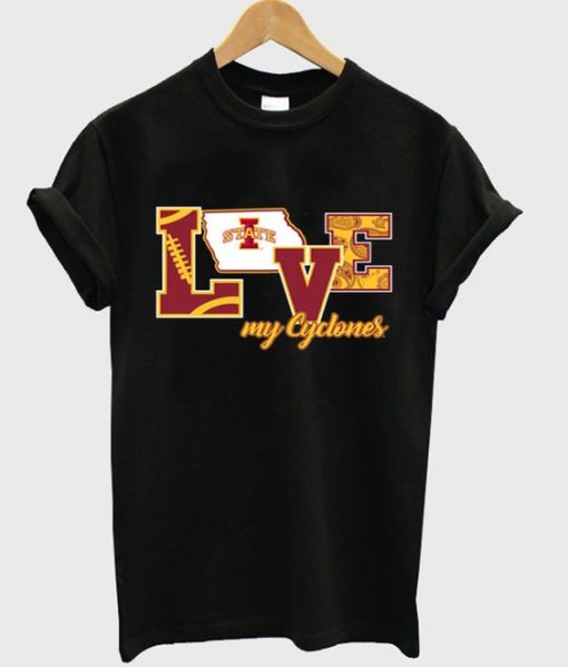 i love state my cyclones t-shirt FD30N